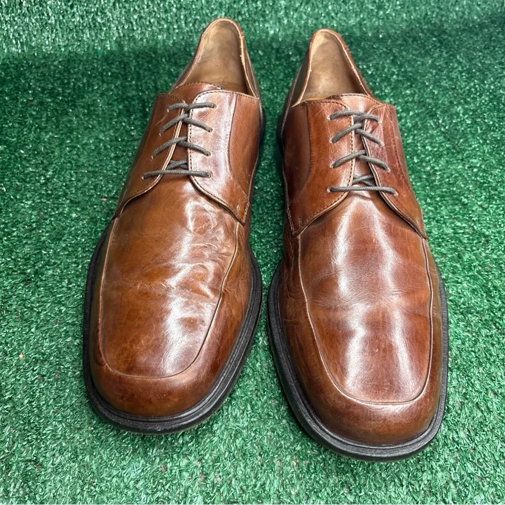 Vintage Bostonian Italy Oxfords Dress Shoes Size 11 Wide Brown Leather‎